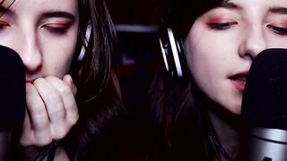 AftynRose ASMR Twin Moaning & Kissing Video
