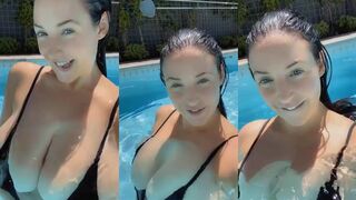 Angela White OnlyFans Teasing You in Pool Video