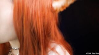 KittyKlaw ASMR Red Furry Lens licking & Mouth Sounds