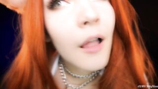 KittyKlaw ASMR Red Furry Lens licking & Mouth Sounds